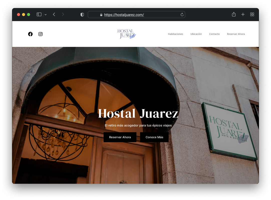 Hostal Juarez Website - Vibrant Mexico City Hostel - A website showcasing the vibrant atmosphere of Hostal Juarez, a Mexico City hostel.