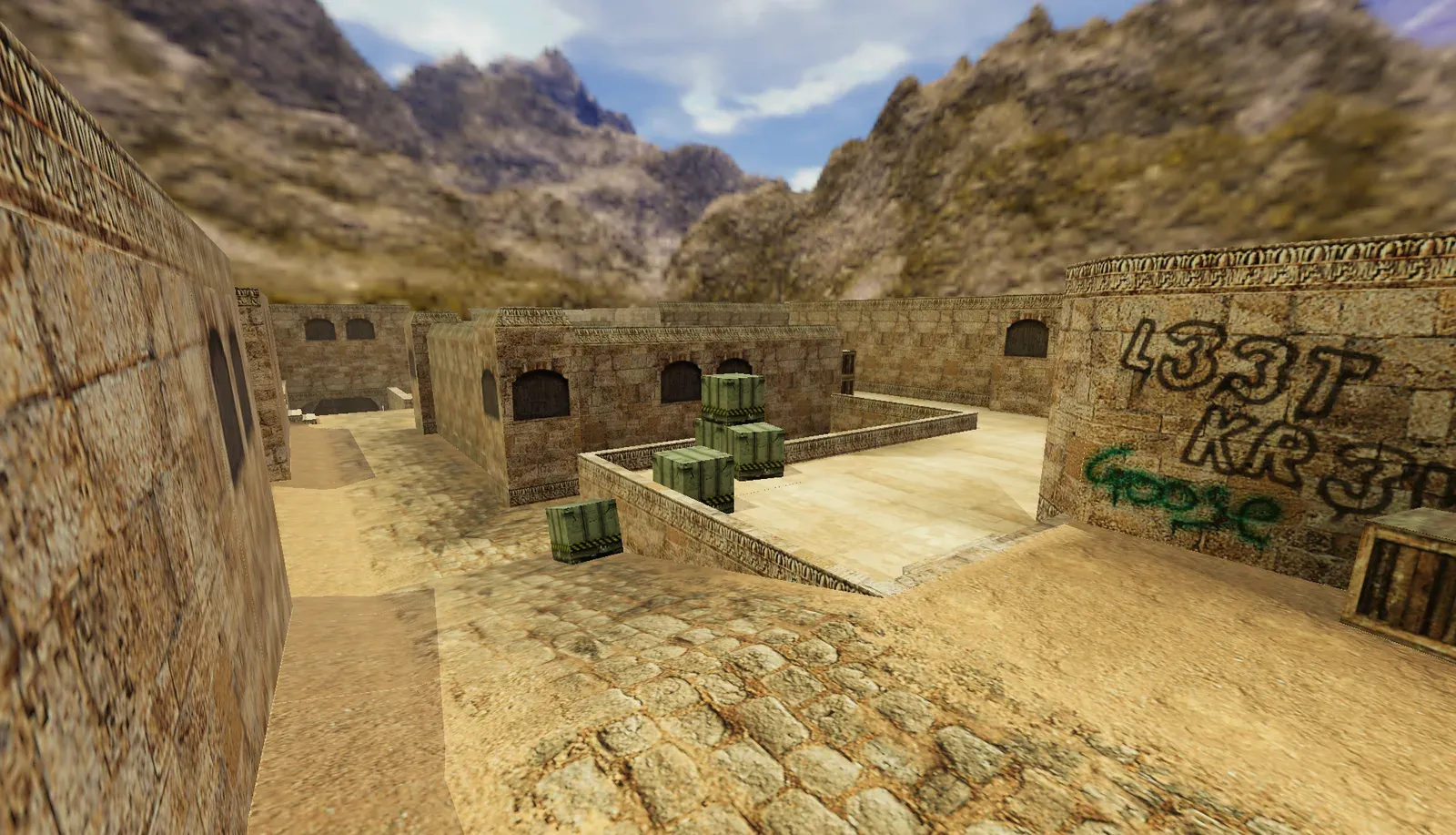 de_dust2 running as a wallpaper