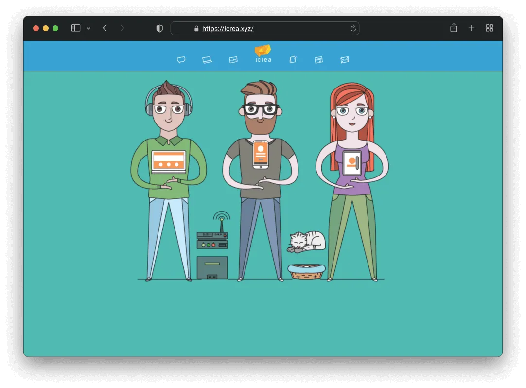 Screenshot of iCrea project