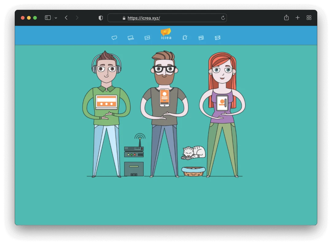 Screenshot of iCrea project