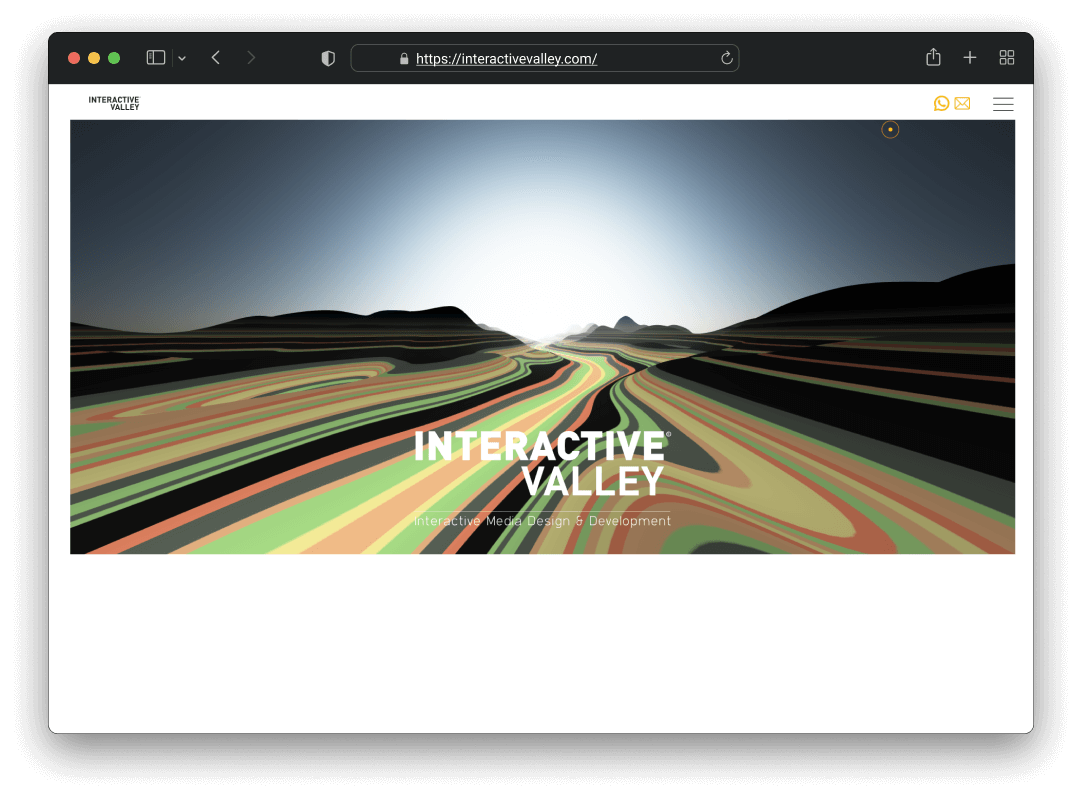 Interactive Valley Website - 3D Valley - A website featuring a custom-coded 3D valley for Interactive Valley.